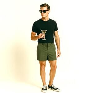 Vintage Big Mac Penn Prest Plaid Bermuda Shorts EVC Mad Men Look